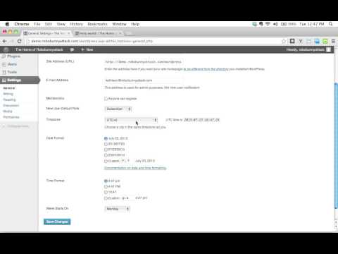 how to change time zone on wordpress