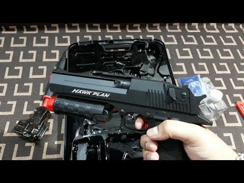 Realistic DESERT EAGLE Airsoft Gel Blaster Automatic toy gun Unboxing & Review