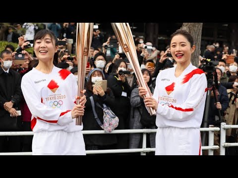 Testlauf: Die olympische Fackel ist in Japan unterweg ...