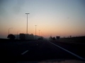 Dawn on the Brussels - Liege motorway part one of two