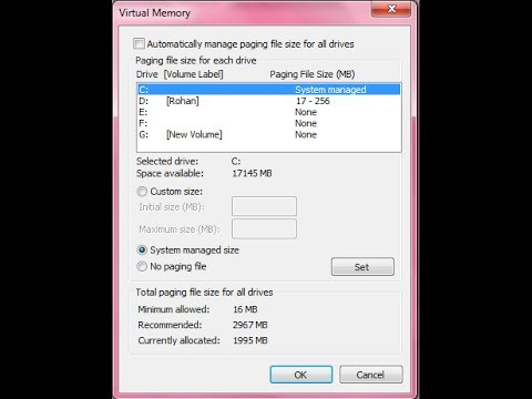 how to virtual memory windows 7