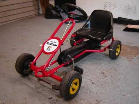 gokart - kettcar pedal gocark getting a 50cc minimoto engine transplant.CHECK OUT MY OTHER VIDEOS TO SEE IT IN ACTION.