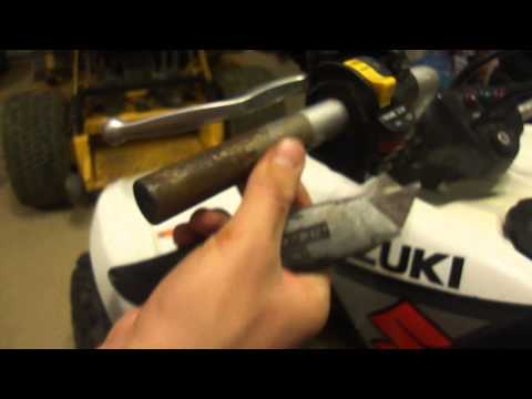 Part 1: Removing Handlebar Grips  (Suzuki LTZ400)