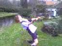 jelmer met wat hockeytricks