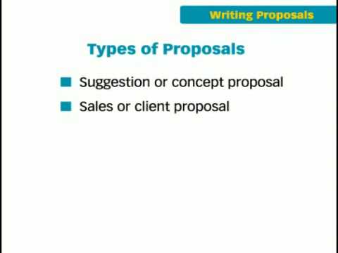 how to write business proposal