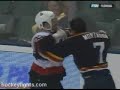 Chris Neil vs Steve Montador from the Senators at Panthers game on Mar 22, 2007.via http://www.hockeyfights.com