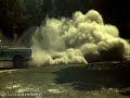 Truck spinout in dirt @ 500fps. Slow motion dust wall.