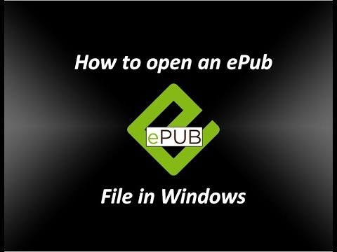 how to open epub
