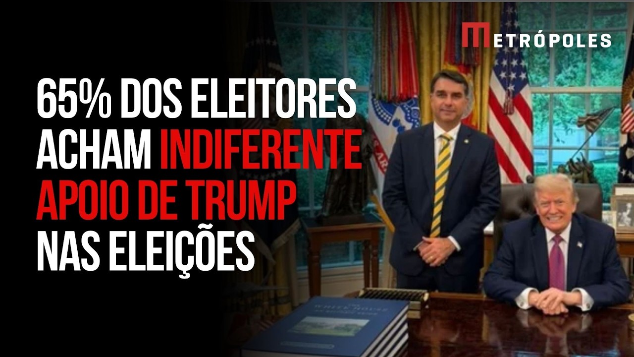 Datafolha: 65% dos eleitores acham indiferente apoio de Trump a candidato à presidência