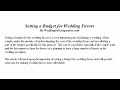 Setting a Budget for Wedding Favors