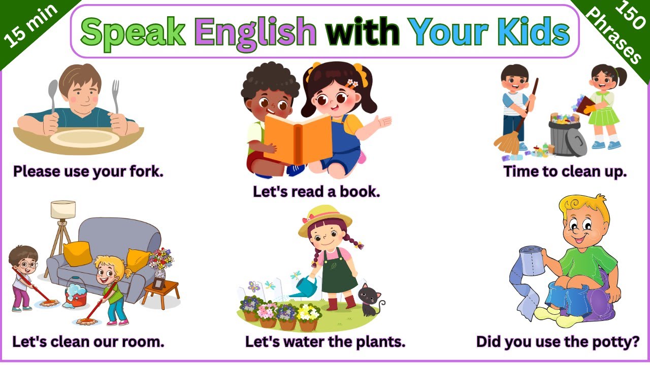 150 Easy English Phrases for Beginners | Speak With Your kids | Basic English Sentences for Kids