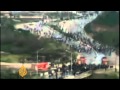 Violence flares at Syrian protest