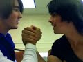 joe wins by cheating in arm wrestle with kevin joe wins by cheating in arm wrestle with kevin