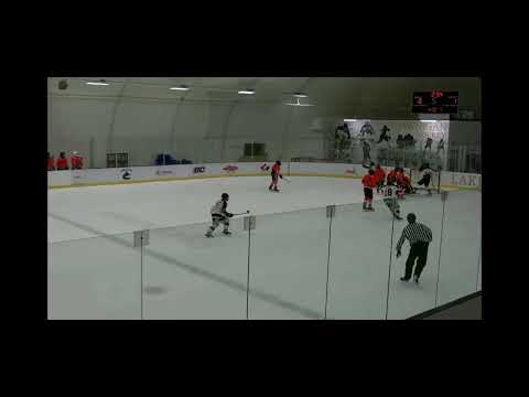 Liam Downie #6 (U17 Prep) first of 2 goals against North Shore Warriors in CSSHL.  Sept 24, 2023