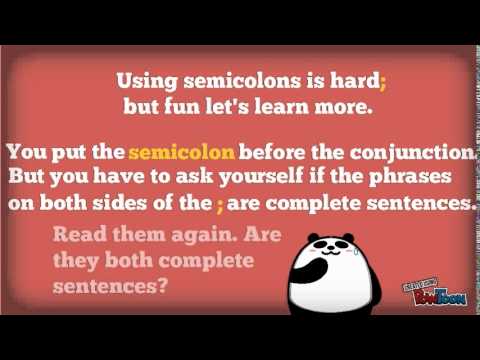 how to use the semicolon