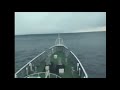 Ola del tsunami de Japón grabada desde un barco en el mar
