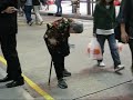 Sad slouching old lady in Hong Kong - sad video
