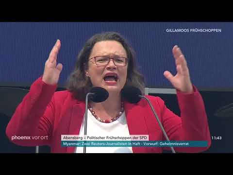 Andrea Nahles beim politischen Frhschoppen der SPD ...