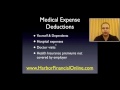 Federal Income Tax Medical Expense Deductions 2011, 2012