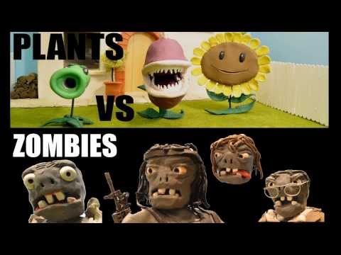 claymation - Plants Vs Zombies, a claymation, NOT SUITABLE FOR SMALL CHILDREN. Please like, if you like. Very loosely based on the Plants vs Zombies app with my own inter...