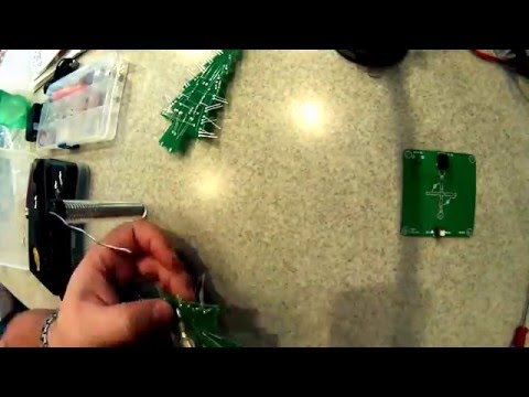 DIY LED christmas tree build time lapse