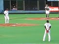 2008年3月15日 楽天とのオープン戦後の黒木知宏投手の引退セレモニーで行われた最後のマウント　第１打者 ロッテ同期入団のサブロー選手との対戦