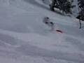 Honda 450X in the deep powder