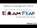 Watch 'Motion in a straight line - Part 2'