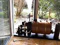 2 Zylinder oszillierende Dampfmaschine mit einer Bohrung von 10mm und Hub 17mm und einem liegenden Kessel für späteren RC-Dampfboot-Betrieb