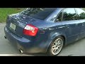 Audi A4 Turbo-back exhaust and Blow off Valve.mpg