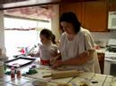 Yvie, Mom and Cookies 2006