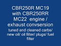 cbr250rr engine into cbr250r BURNOUT