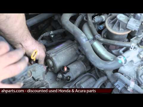 How to change or replace a starter motor 2001 2002 2003 2004 2005 Honda Civic replacement INSTALL