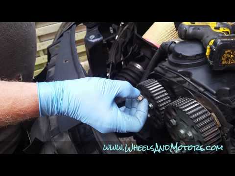 How to replace timing belt (cambelt) and water pump on 2.0 tdi engine (Audi A6, C6 4F)