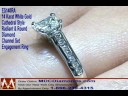 videos de 14 Karat White Gold Round Diamond Channel Set Cathedral Engagement Ring Setting 0.40 tcw.