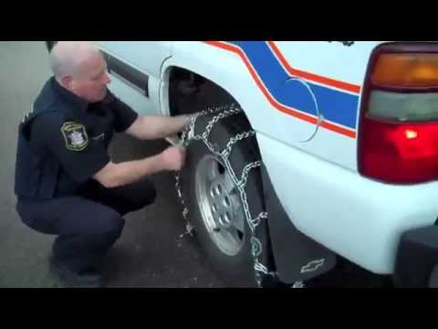 how to fasten tire chains