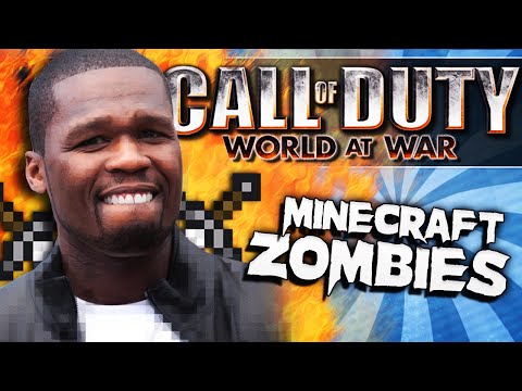 COD WAW Custom Minecraft Zombies! (50 Cent, Funny Rapping, BARS, Funny Moments)