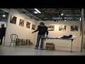 working in my art stand in a art fair