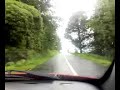 Alfa Romeo Driving up Dublin Mountain.