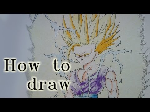 how to draw dragon ball z super saiyan hair