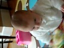 Lily sits up...and falls down