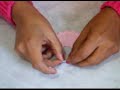 How to make a cold porcelain bib and sandal favor, tutorial