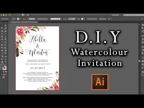 video-linktoworks-DIY Watercolour Flower Invitation tutorial | How to...
