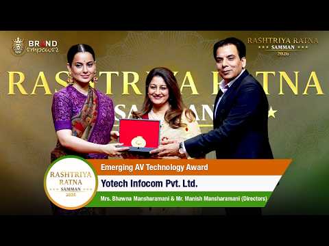 Yotech Infocom Pvt. Ltd. Wins Emerging AV Technology Award at RRS 2026 | Rashtriya Ratna Samman 2026