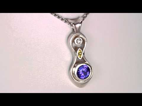 Ladies' Tanzanite Pendant 1.65 Carat Designed By Christopher Michael
