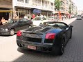 Lamborghini Gallardo Spider Accelerating in Knokke!