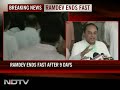 Baba Ramdev Ends His Fast In Hospital Baba Ramdev Ends His Fast In Hospital