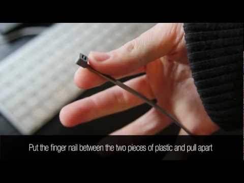how to remove zip ties