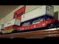 MTH O Gauge FEC SD-70m intermodal train run by