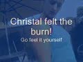 female getting pumped up & feeling the burn